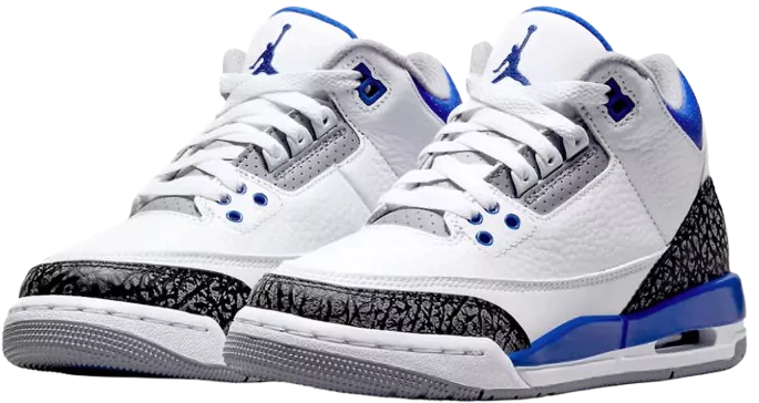 Side View of Jordan 3 Retro Racer Blue